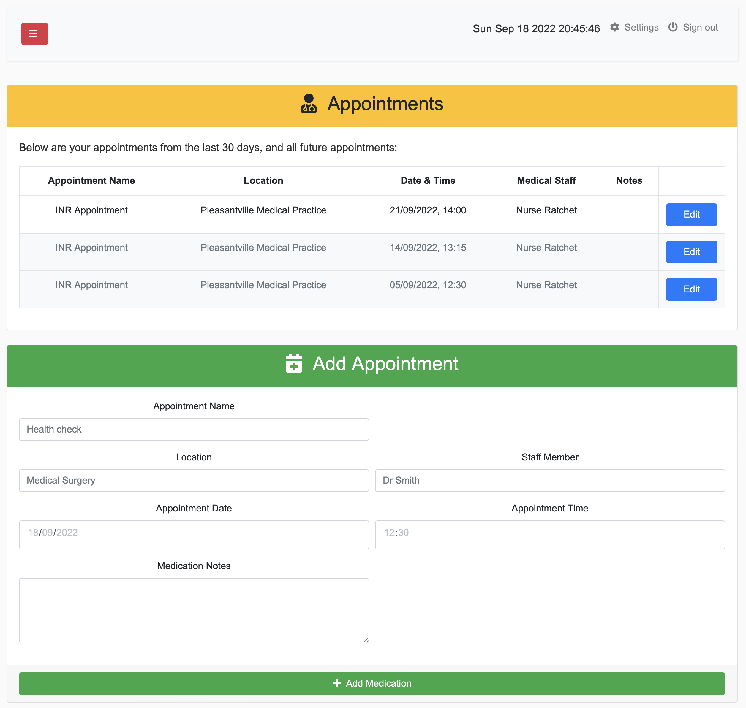 Appointments Healthcare Application Image